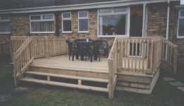 multi-access, natural finish deck