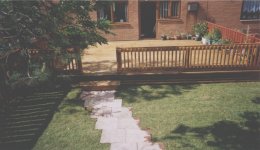 large deck, closed step