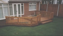 deck with closed step